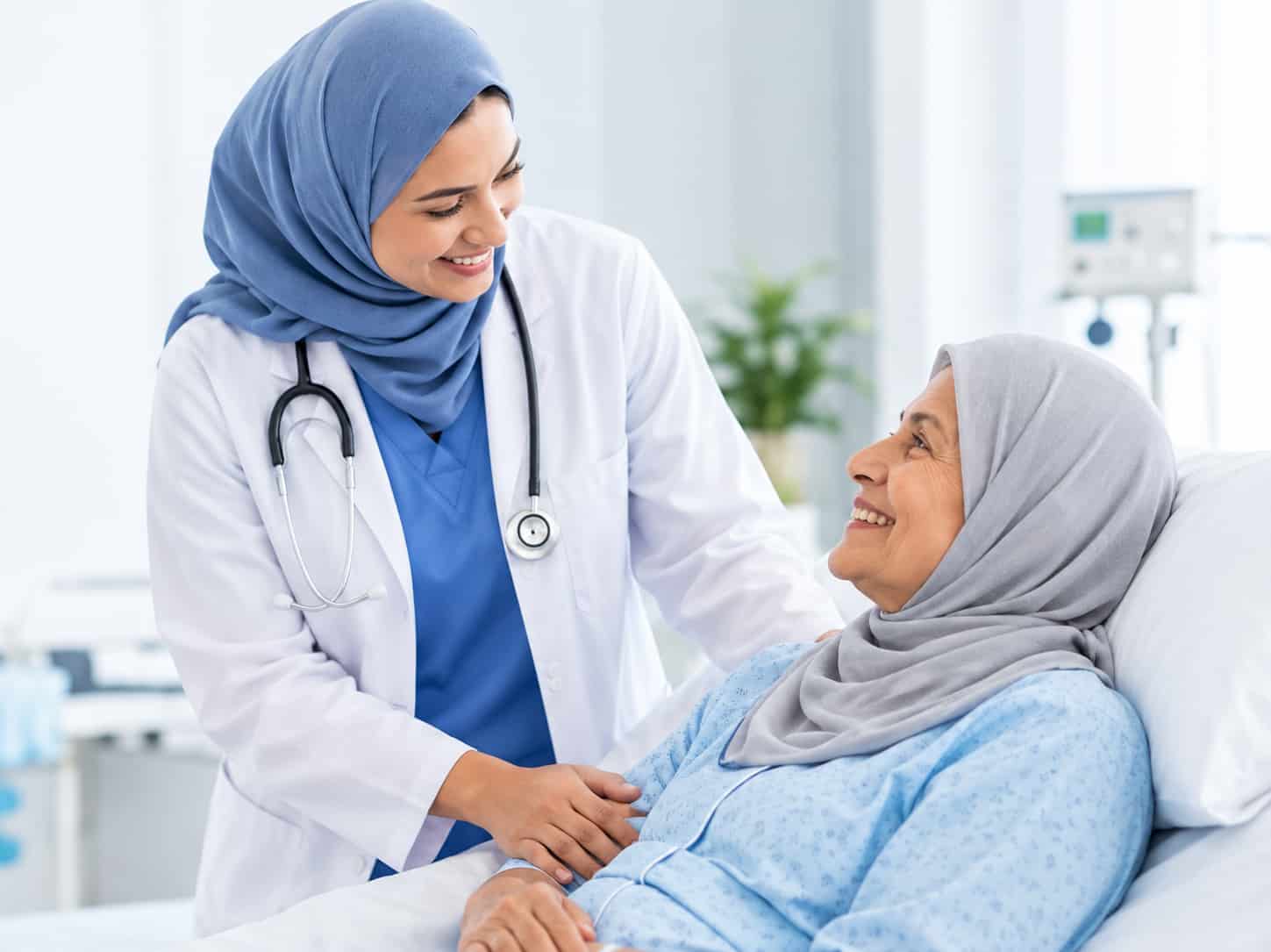 Doctor caring for a patient